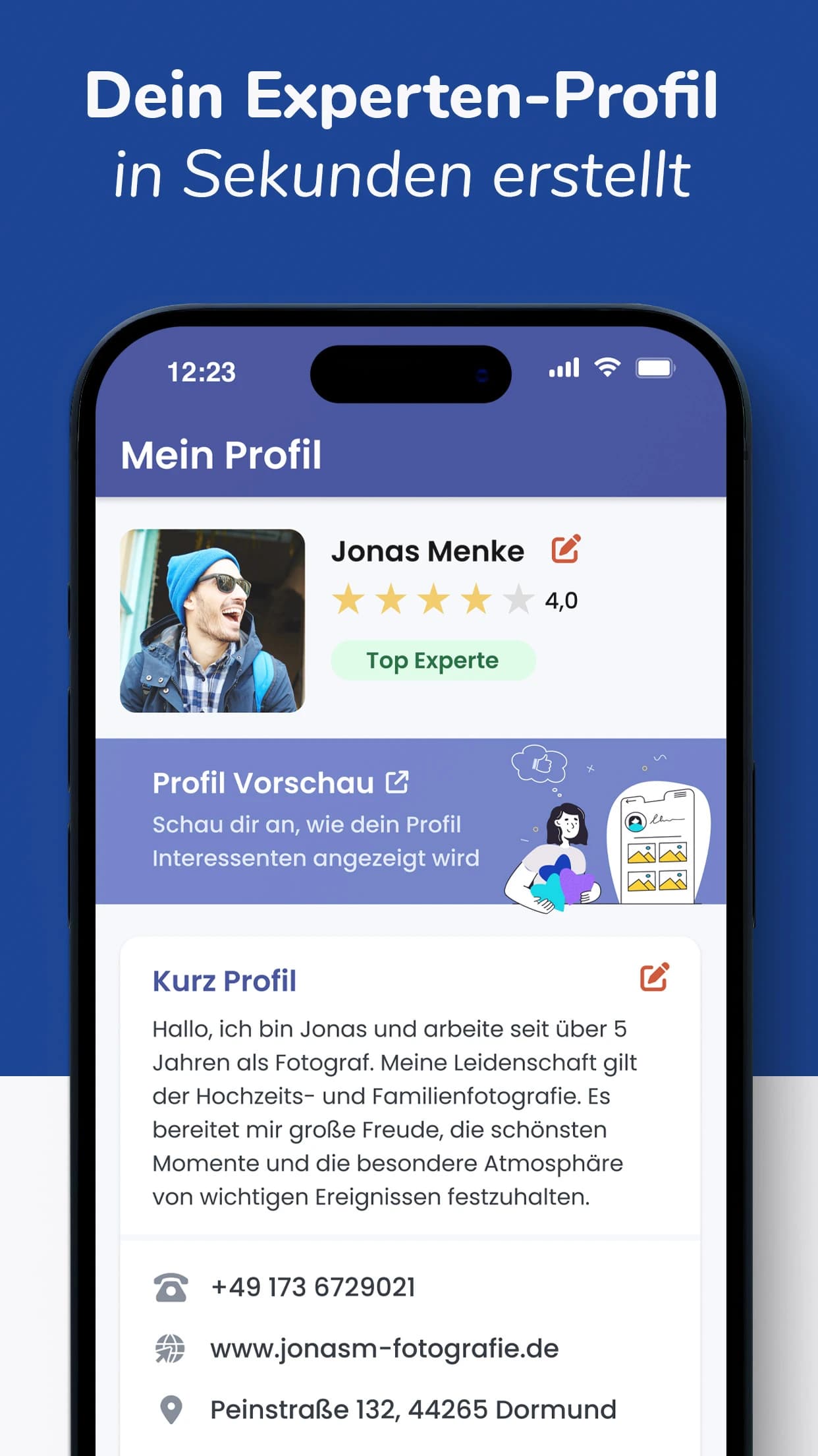 Listando App für Profis